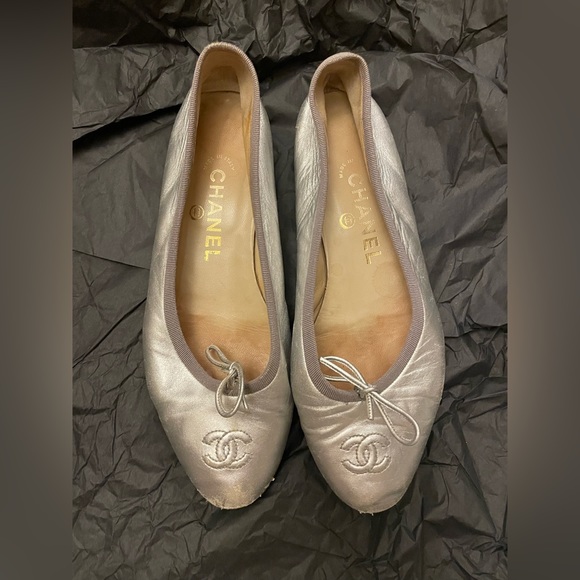 Chanel metallic ballet flats (resoled) - Picture 3 of 8